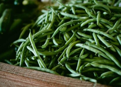 Fresh Green Beans with Shallots, Red Onion, and Feta Cheese