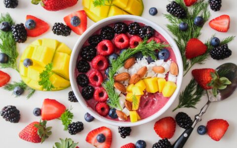 blow of colorful berries